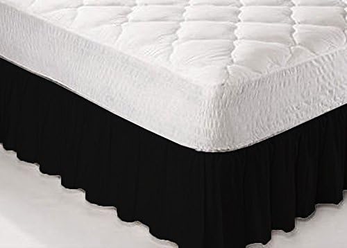 Poly Cotton Frilled Platform Base Valance Sheets Double White