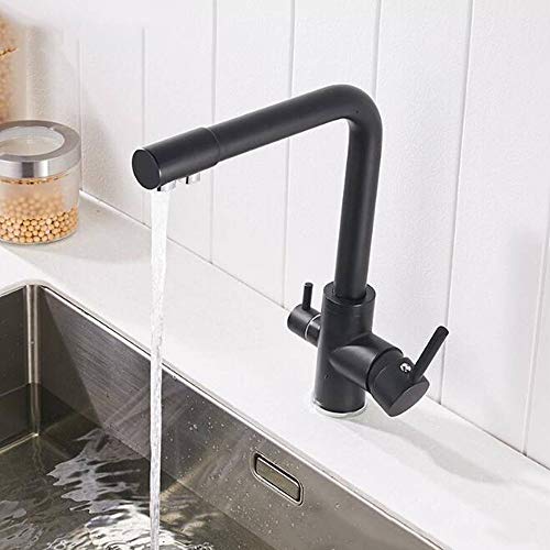 Tangan 3 Way Filler Kitchen Faucet With Ro Water, Brass Kitchen Sink Faucet Single Hole Deck Mount For Under Sink Water Filter System #TOP3