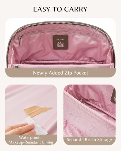 Image of EACHY Travel Makeup Bag Organizer, Toiletry Bag for Women, Cosmetic Pouch