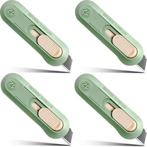 Left Handed Box Cutter,Retractable Box Opener, Package Opener, Easy Slide Retractable Cute envelope opener for opening daily express boxes, envelopes, packages, paper tapes and more
