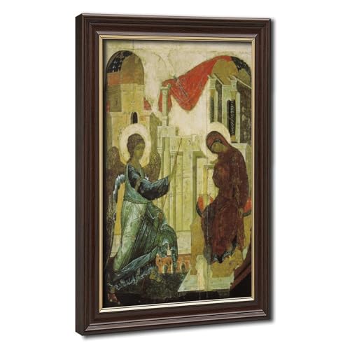 Toile Annunciation Andrei Rublev de qualité musée avec cadre suspendu 40x61