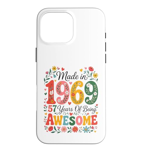 57 Year Old Made in 1969 Retro Floral 57th Birthday Women �X�}�z�P�[�X iPhone 16 Pro Max �p