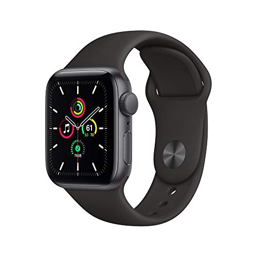 Apple Watch SE (GPS, 40mm) - Space Gray Aluminum Case with Black Sport Band by Apple - Used condition - US$198.89