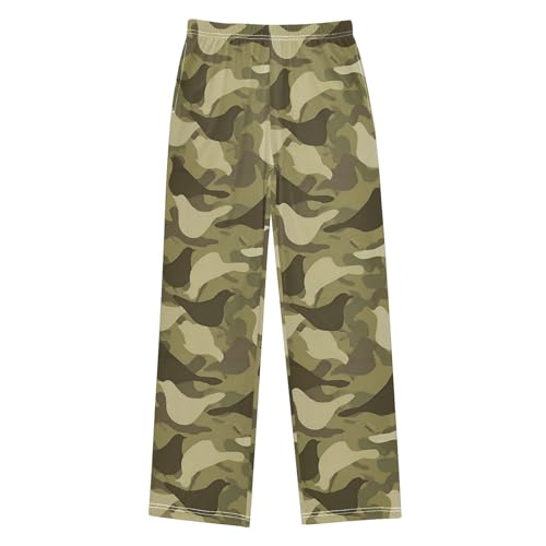 Pajama Bottoms, Pajamas Long Pant Green Camouflage Birds Lounge Wear Casual Sleep Pants Soft Pjs Sleepwear