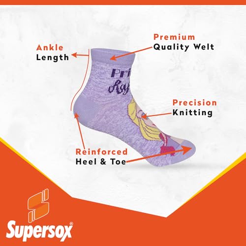 Image of Supersox Women's Ankle Length Cotton Socks (Pack of 5)