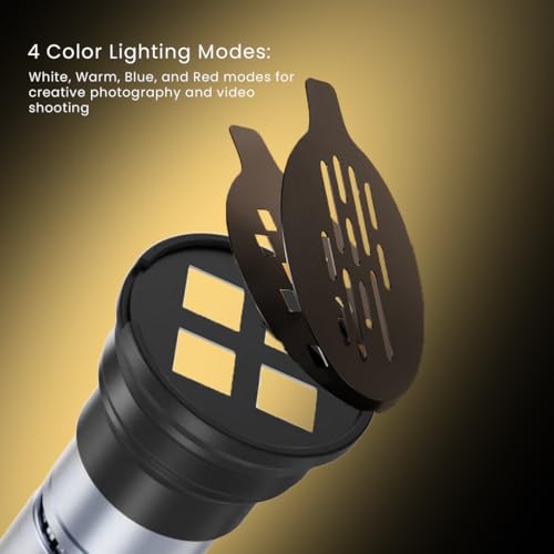 Image of Kodak V88 Special Effect LED Spot Light, 25W Power, CRI >95Ra, 4 Color Modes White Warm Blue Red, Rechargeable Battery, Type-C Charging, 1-100% Dimming Control Knob Adjustment Portable Design Pro