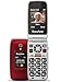 Easyfone Prime-A1 Pro Unlocked 4G Flip Cell Phone for Seniors | Easy-to-Use | Big Buttons | Clear Sound | SOS & Block Button | Photo Speed Dial | SIM Card Included and Charging Dock (Red)