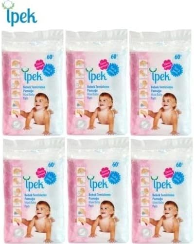 Baby Large Cotton Pads Dry Square White (Classic 360-count)