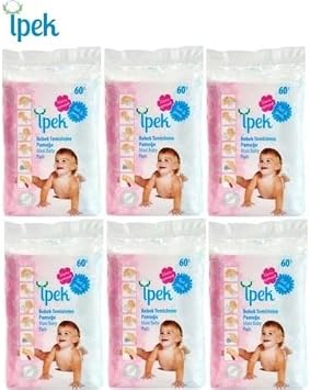 Baby Large Cotton Pads Dry Square White (Classic 360-count)