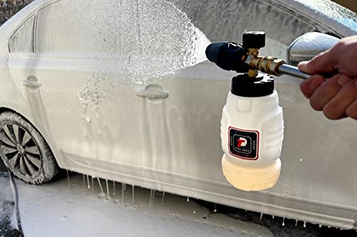 Tool Daily Foam Cannon, 1/4 Inch Quick Connect, Power Washer Foam Cannon With 5 Pressure Washer Nozzles,1 Liter #TOP5