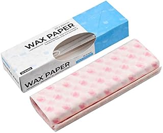 50 Sheets Wax Paper Food Wrapping Paper Greaseproof Paper Waterproof Food Wrapping Liners Tissue Baking Wrapping Paper Cake Wrappers Gift Wrapping Paper for Bread/Sandwich/Burger/Fries 218 * 250mm