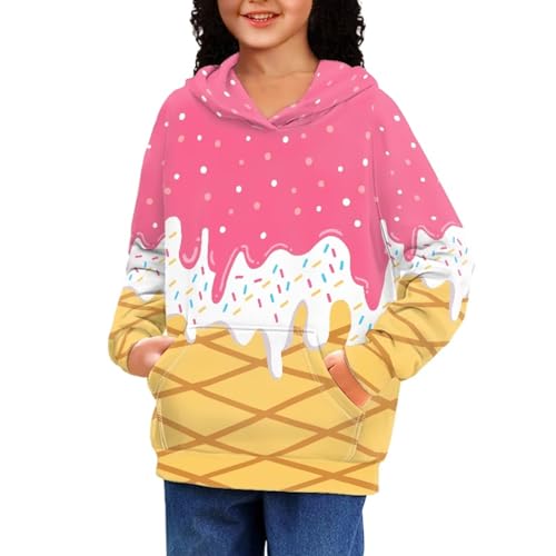Image of Coloranimal Unisex Girls and Boys Long Sleeve Hoodies Hoody Athletic Pullover Sweatshirts Tops Age 6-16year