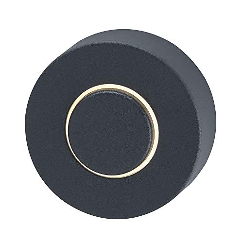 Textured Black Led Lighted Round Doorbell Button #TOP2