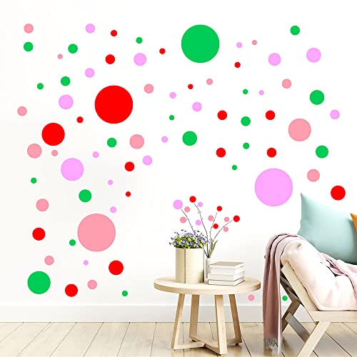 12 Sheet Multi-Color Decoration Diy Dot Pvc Stickers, 254 Pcs Vinyl Wall Dots Decals For Living Room Bedroom Children's Room Glass Window Wall Stickers Peel And Stick Wall Decals Stickers Pack. #TOP3