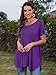 BELAROI Plus Size Tops for Women Summer Casual Tshirts Tunic Short Sleeve Loose Fit Outfits(Purple Tie Dye,2X)
