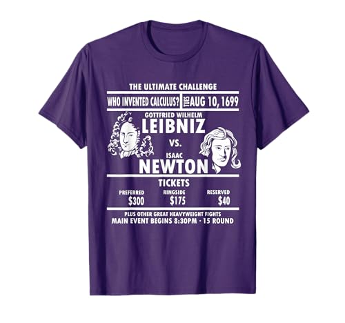 Newton vs Leibniz Mathematician Gift Maths Science Nerd T-Shirt