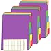 3 Ring Binder Dividers with Tabs - 5-Tab Plastic Dividers for 8.5x11 Binders, Reusable Write & Erase Tabbed Dividers | Rainbow Color 3 Sets, School Classroom Organizer