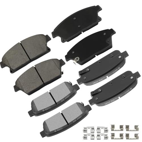 Image of cciyu D1467 & D1468 Front & Rear Disc Brake Pads For Buick Encore 13-17,For Buick Verano 12 14-17,For Chevrolet Cruze 14-15,For Chevrolet Orlando 12,For Chevrolet Trax 13-17,For Chevrolet Volt 11-15