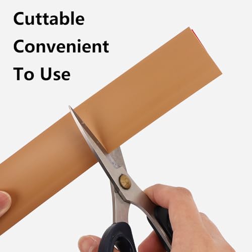 Gelbe Eiche, Selbstklebendes PVC-Abschlussband für Holztürkanten, flexibler Laminatboden-Übergangsstreifen, Fugenabdeckung für Türöffnungen und Vinylböden