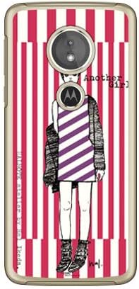 SECOND SKIN 池田ハル 「アナザーガール・ストライプ・パーマネントレッド」 （クリア） / for Moto E5 XT1