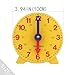 DHCHAPU Student Learning Clock Time Teacher Gear Clock 4 Inch 12/24 Hour