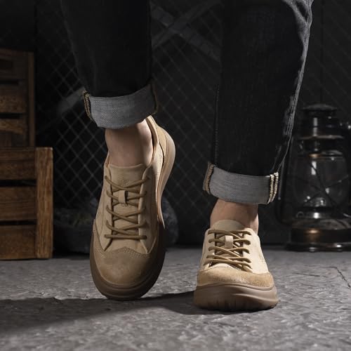 Womens Walking Shoes, Genuine Leather Low Top Men Casual Shoe with Oxford Rubber, Breathable and Durable, Suitable for Walk, Casual, Business2