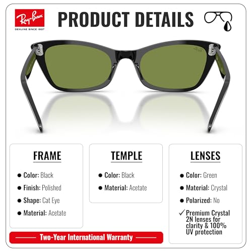 Image of Ray-Ban RB2299 LADY BURBANK Cat Eye Shaped Sunglasses for Women with Official RAYBAN Eyewear Kit