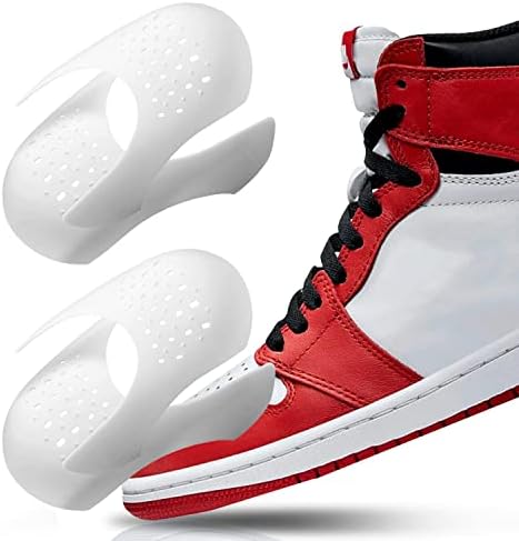 Homergy Shoe Crease Protector - Anti-Wrinkle Shoe Toe Box Protectors - Anti Crease Shoe Protector for Air Force 1, Jordans, Dunks - for Men 7.5-12, Women 9-13.5 - 2 Pair