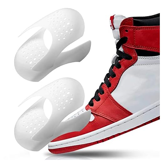 Homergy Shoe Crease Protector - Anti-Wrinkle Shoe Toe Box Protectors - Anti Crease Shoe Protector for Air Force 1, Jordans, Dunks - for Men 7.5-12, Women 9-13.5 - 2 Pair