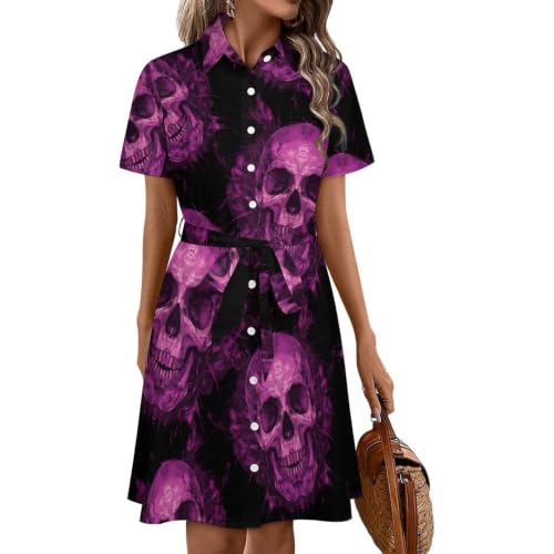 Robe crâne violet femme : restez fraîche et originale sous la chaleur