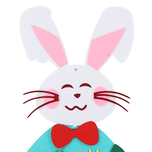 Yctze Felt Rabbit Set, Toddler Diy Wall Hanging Bunny Crafts Ornaments Supplies Craft Kits Wall Hanging Games For Home Party Board Decoration #TOP6