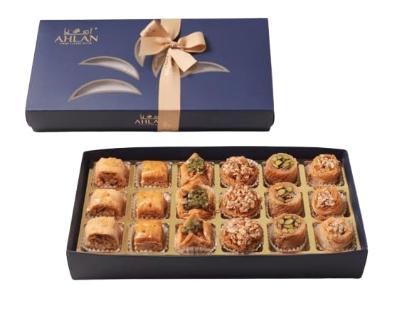 Image of AHLAN Mediterranean Baklava Assorted Box | Hamper of Turkish Baklava Sweets | Gift for Gourmet Enthusiasts (Box of 18)
