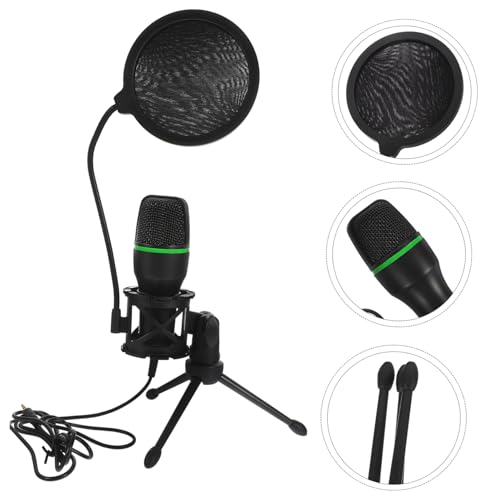 Microphone condensateur USB avec kit bruit noir et pied stable