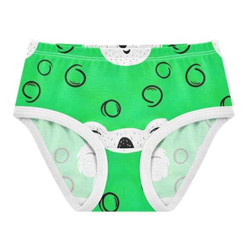 Cotton Toddler Underwear Floral Cute White Koalas Green Panties for Girl Colorful Kids Undies Briefs 2t