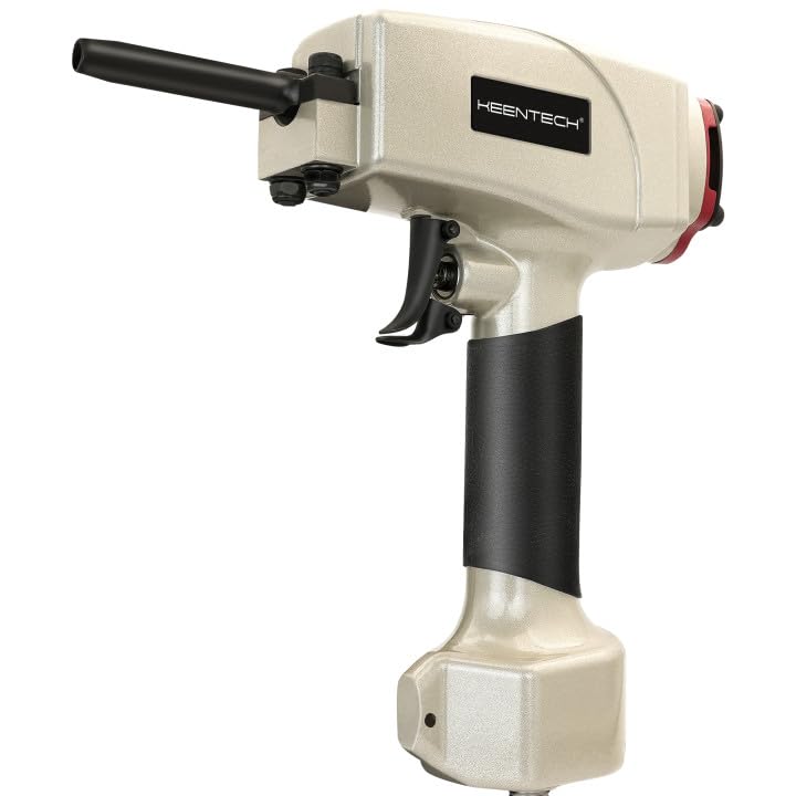 KEENTECH Pneumatic Nail Remover, Professional Heavy Duty Air Punch Nailer, Denailer Air Gun with Dual Safety Trigger for Straight and Bent Nail, 9-16 Gauge nail removal gun for Wood Workpieces, Pallet