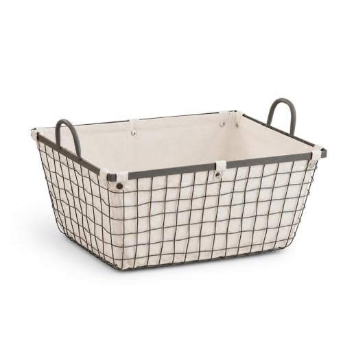 Cestas doras de hierro para baño y salones con diseño rectangular de gran capacidad 2