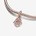 ZURWTCH Rose Gold Protective Hamsa Hand Dangle Charm Fit Women Bracelet Necklaces Fashion Gifts 925 Sterling Silver DIY Jewelry