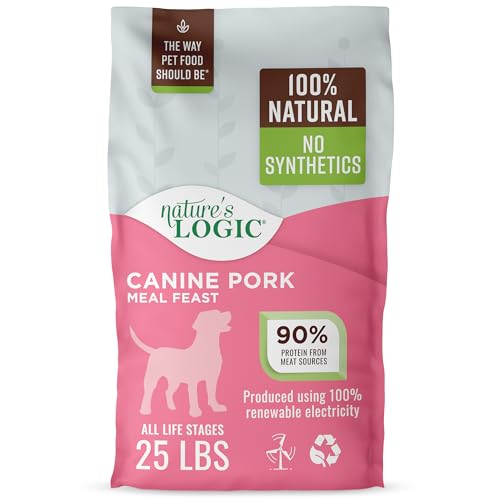 Image of NATURE'S LOGIC Dry Dog Food - Pork Meal Feast Dry Kibble, 25 lb