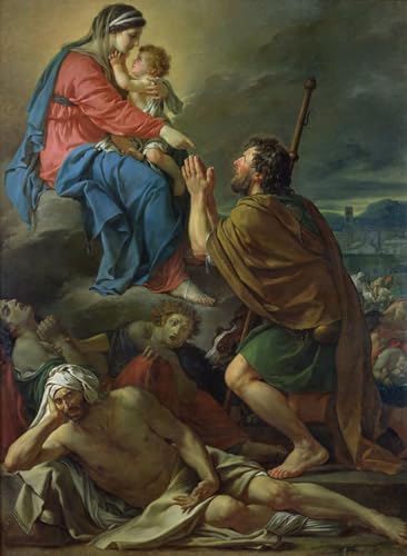 Tableau Toile St Roch par Jacques Louis David Décoration Murale 60x90cm