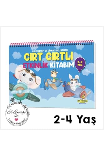 Zeka Konuşma ve Dikkati Geliştiren Cırt Cırtlı Etkinlik Kitabı, 2-4 Yaş