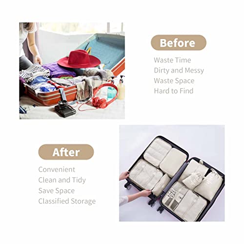 Braq 9 Pcs Travel Packing Organizers Travel Packing Cubes For Suitcase Set Luggage Organizers For Suitcase Lightweight Travel Essential Bag With Large Toiletries Bag For Clothes Shoes #TOP1