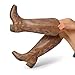 DREAM PAIRS Womens Cowboy Boots Comfortable Cowgirl Knee High Boots Pull On Side Zipper Chunky Heel Embroidered Western Boots,Size 8.5,Brown,DWUMKB2502