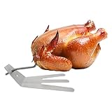 Byuexhp Bratrost,Edelstahl Feststehender Halter,Bratrost für den Ofen - für die Zubereitung von saftigem Fleisch mit knuspriger Haut im Ofen für Picknick und Party im Freien auf der Terrasse und