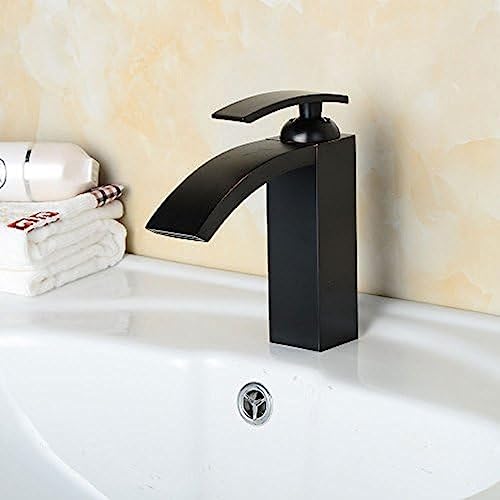 Robinet cascade Tapsin noir antique cuivre eau chaude froide pour bassin salle de bain