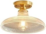 【ÉCLAIRAGE D'AMBIANCE DOUX】 : Équipé d'une base E12/E14, ce (plafonnier vintage) offre un éclairage chaleureux et accueillant, idéal pour les salons, les salles à manger, les chambres, les bureaux et les couloirs avec une ambiance cosy.