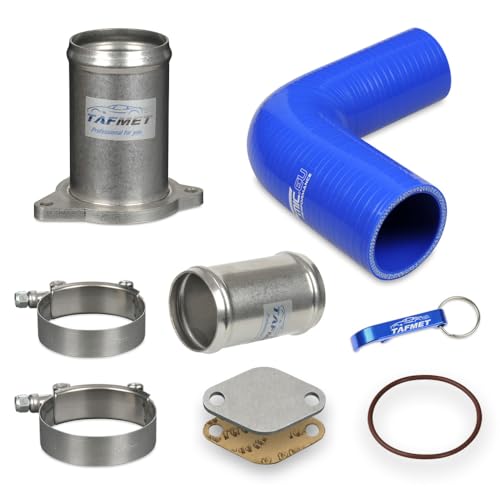 1 tubo di ricambio EGR (diametro esterno 57 mm, lunghezza 100 mm, acciaio inox) + 1 tubo di collegamento (diametro esterno 51 mm)