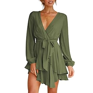 Cosonsen Women’s Dress Deep V...