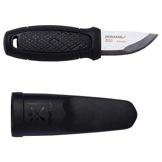 Morakniv Eldris Pocket-Size Fixed-Blade Knife With Stainless Steel Blade and Sheath, 2.3 Inch,Black