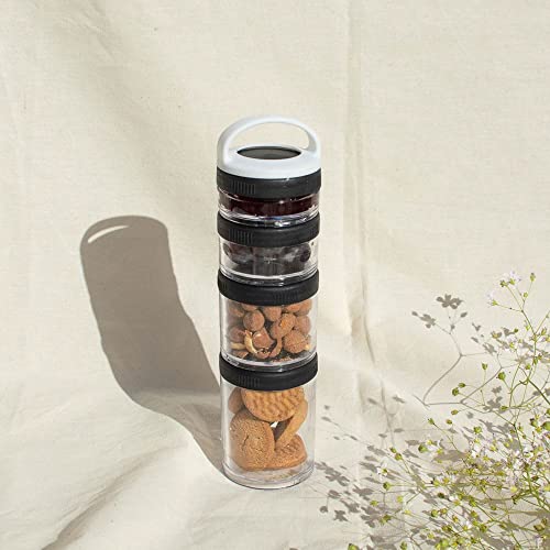 Oikos - Mini Potes de Plástico Empilháveis para Lanche