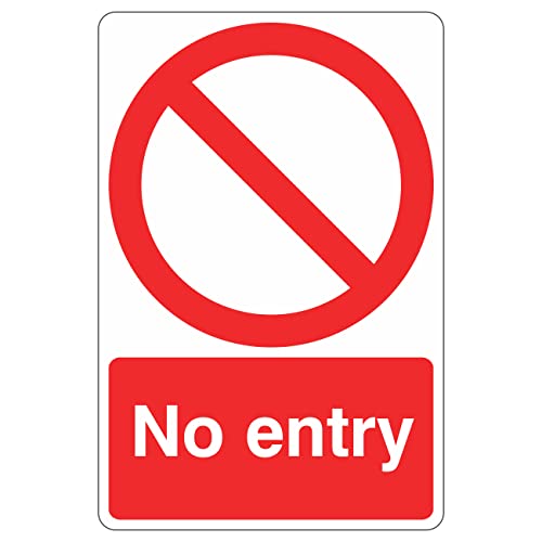 Image of 150mmx200mm No Entry Sign Rigid Plastic
